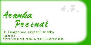 aranka preindl business card